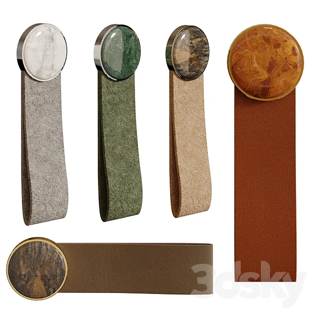 Soda HOMEDECOR Leather Loop with stone 3D Model