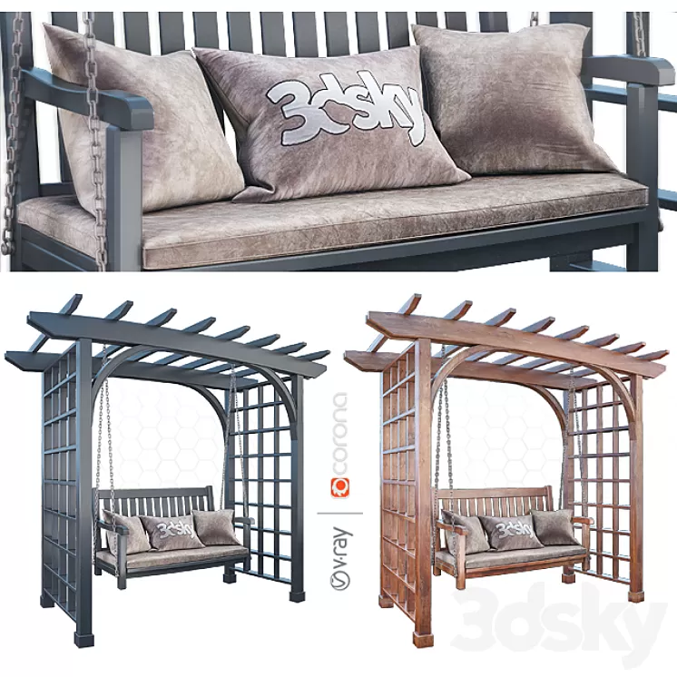 Soda swing in two versions. 3D Model