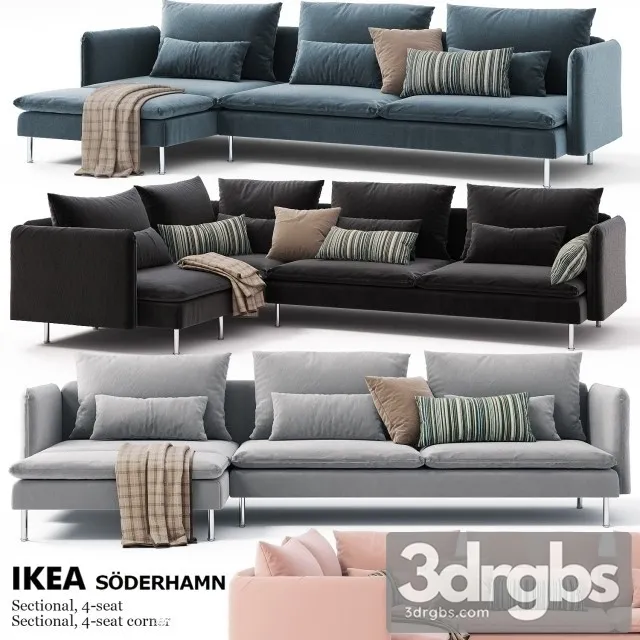 Soderhamn Coner Sofa Set 3D Model Free