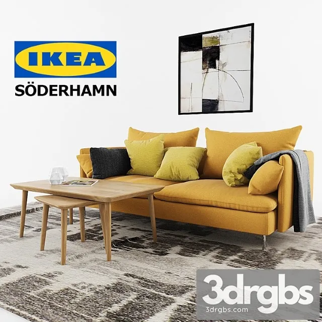 Soderhamn sofa ikea 2 3D Model Free
