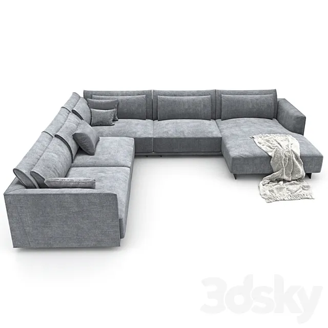 Sofa 172 - Natuzzi_LongBeach 2911 3D Model