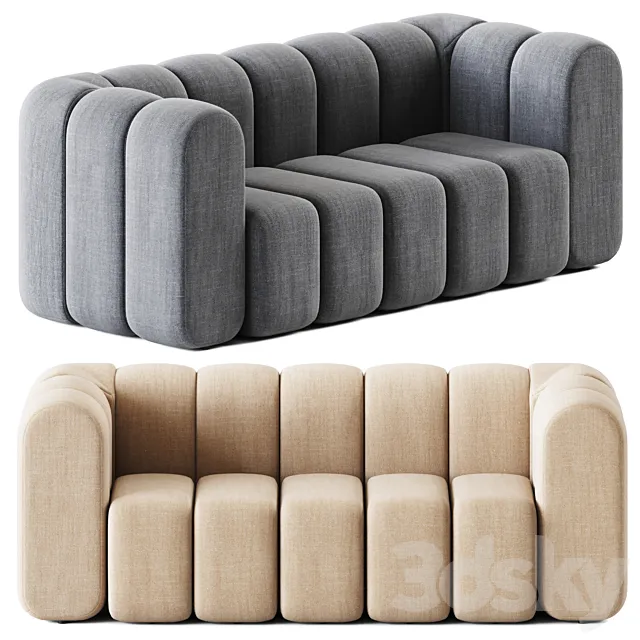 Sofa 3 seater Bob by Bla Station _ Office sofa 3D Model