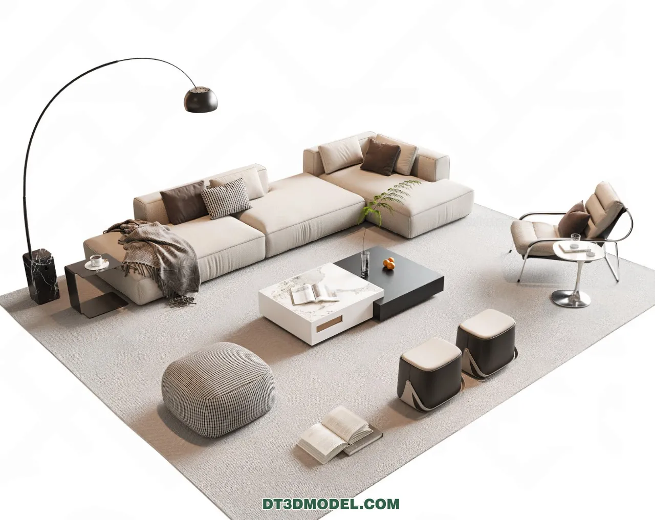 Sofa 3D Blocks - 3D Model of Modern Sofa - 010