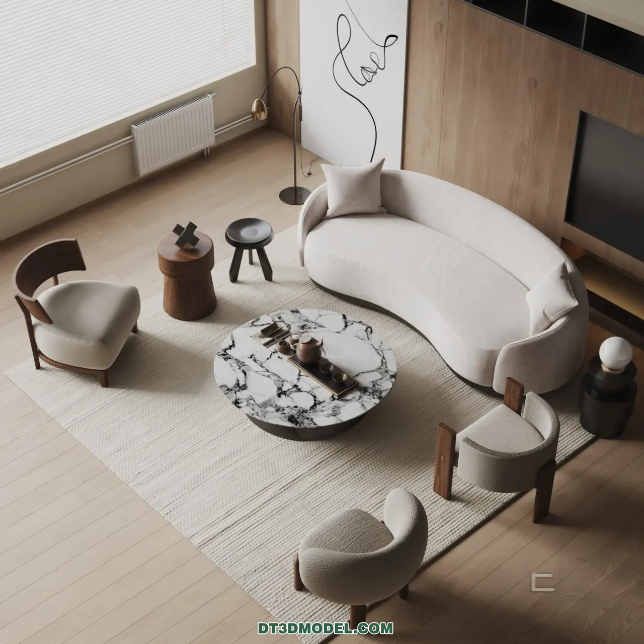 Sofa 3D Blocks - 3D Model of Modern Sofa - 018