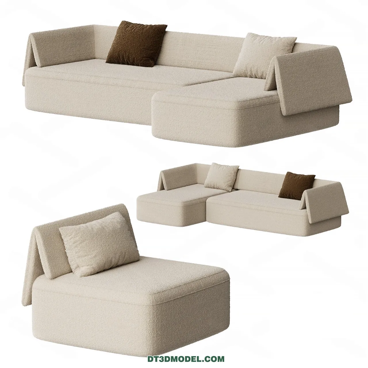 Sofa 3D Blocks - 3D Model of Modern Sofa - 023