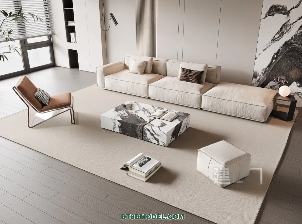 Sofa 3D Blocks - 3D Model of Modern Sofa - 027