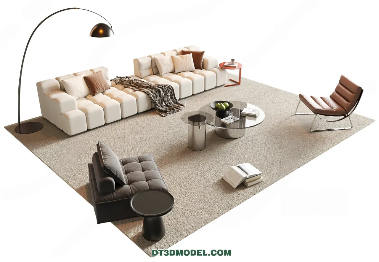 Sofa 3D Blocks - 3D Model of Modern Sofa - 033