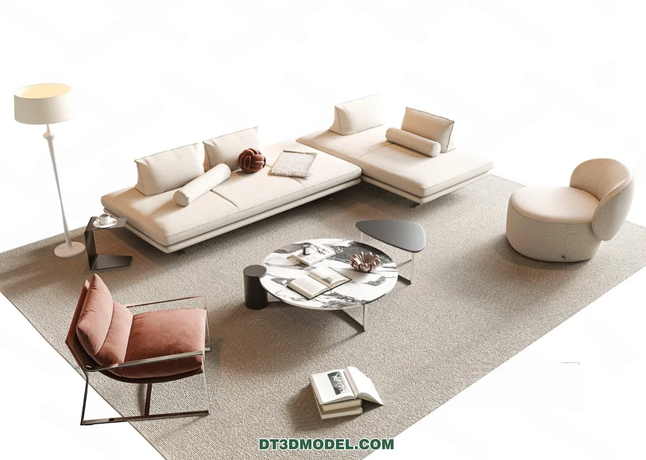 Sofa 3D Blocks - 3D Model of Modern Sofa - 036