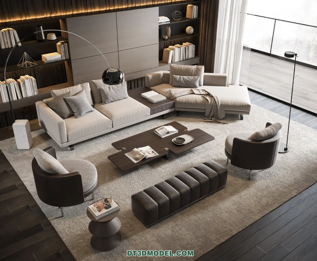 Sofa 3D Blocks - 3D Model of Modern Sofa - 040