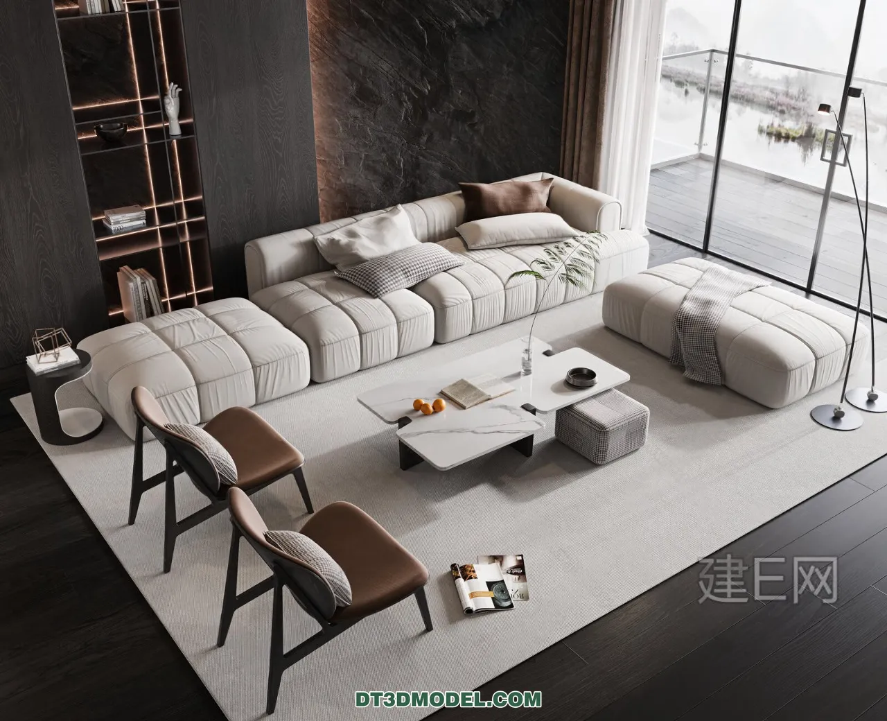 Sofa 3D Blocks - 3D Model of Modern Sofa - 048