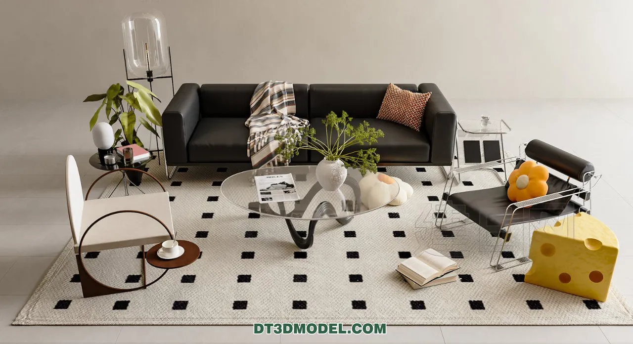 Sofa 3D Blocks - 3D Model of Modern Sofa - 052