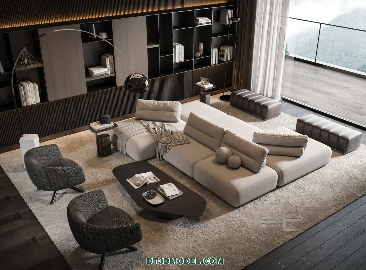 Sofa 3D Blocks - 3D Model of Modern Sofa - 057