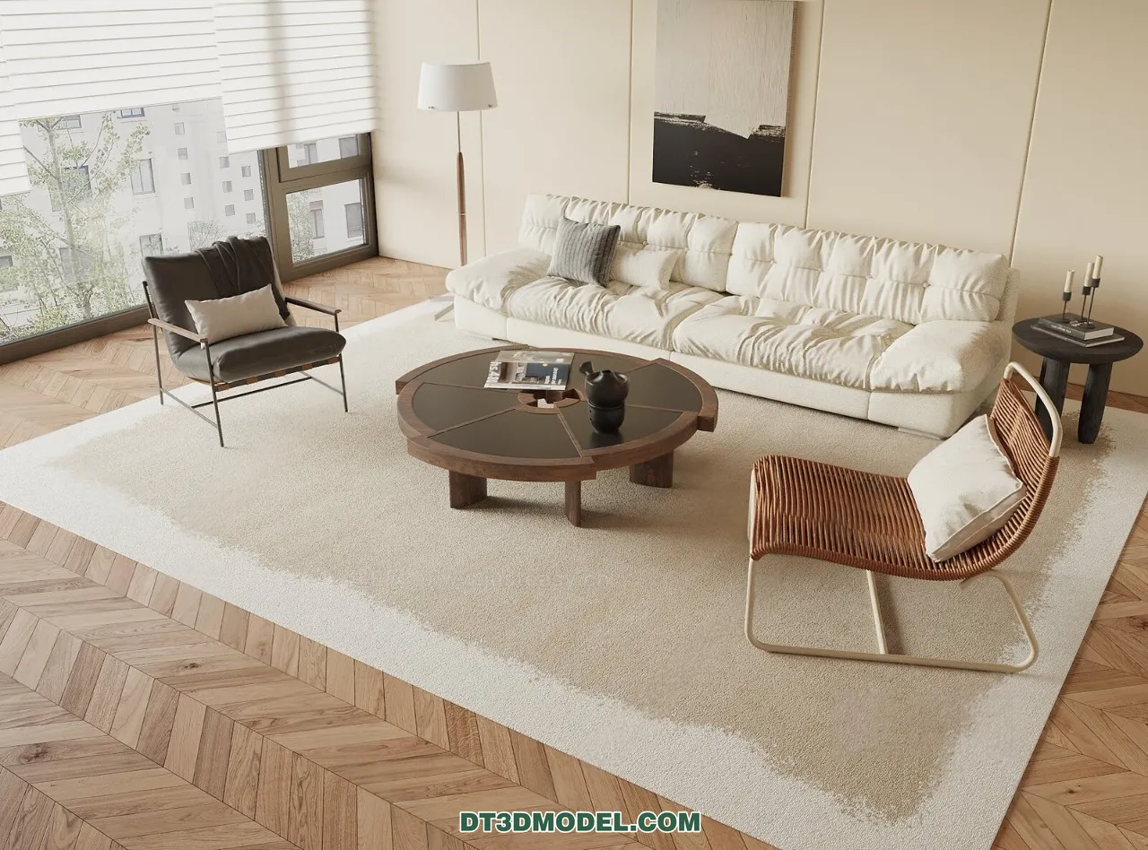 Sofa 3D Blocks - 3D Model of Modern Sofa - 066