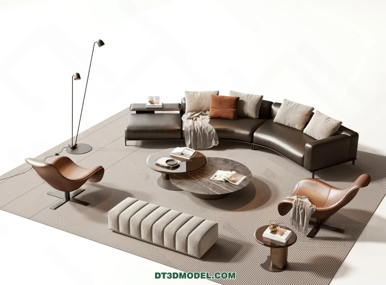 Sofa 3D Blocks - 3D Model of Modern Sofa - 075