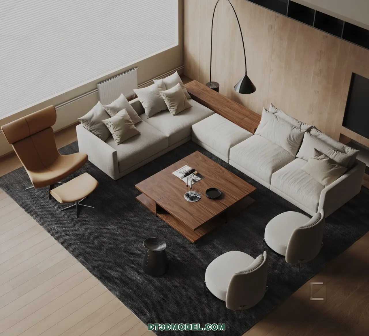 Sofa 3D Blocks - 3D Model of Modern Sofa - 076
