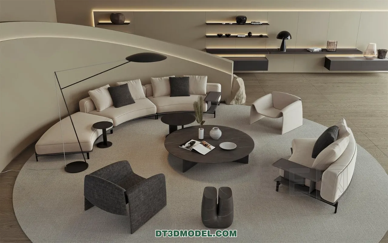 Sofa 3D Blocks - 3D Model of Modern Sofa - 081