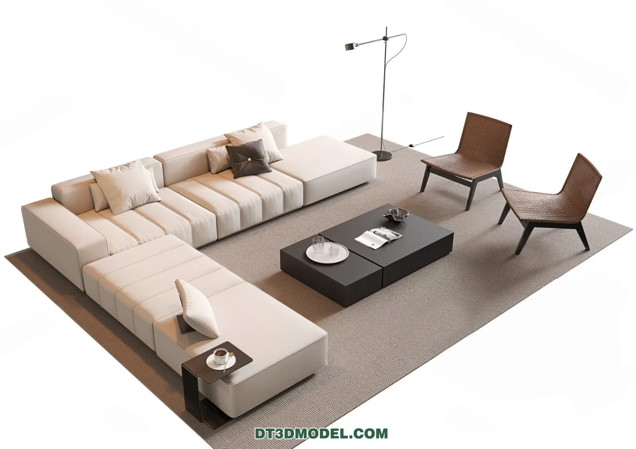 Sofa 3D Blocks - 3D Model of Modern Sofa - 082