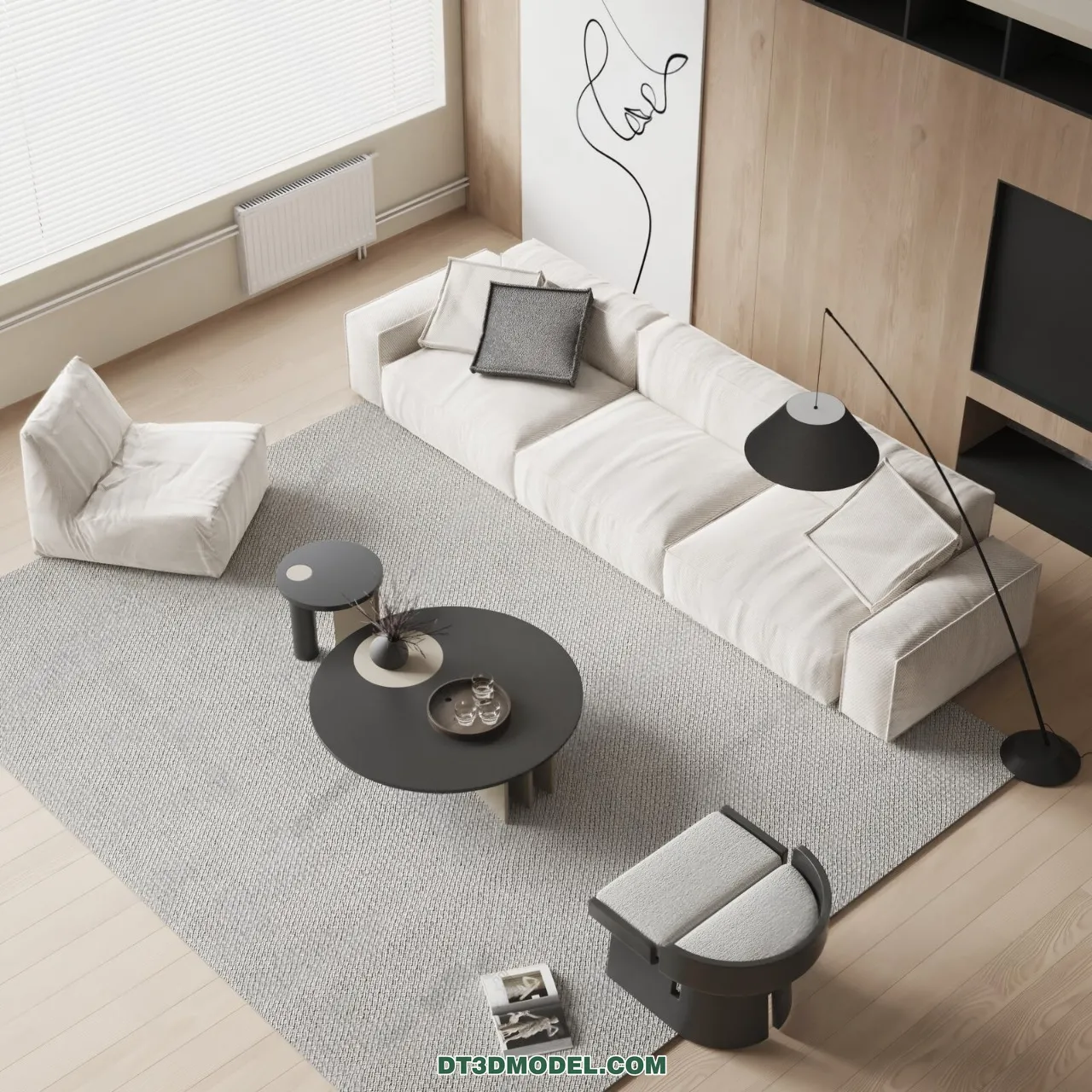 Sofa 3D Blocks - 3D Model of Modern Sofa - 091