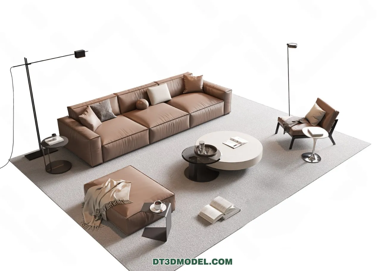 Sofa 3D Blocks - 3D Model of Modern Sofa - 092