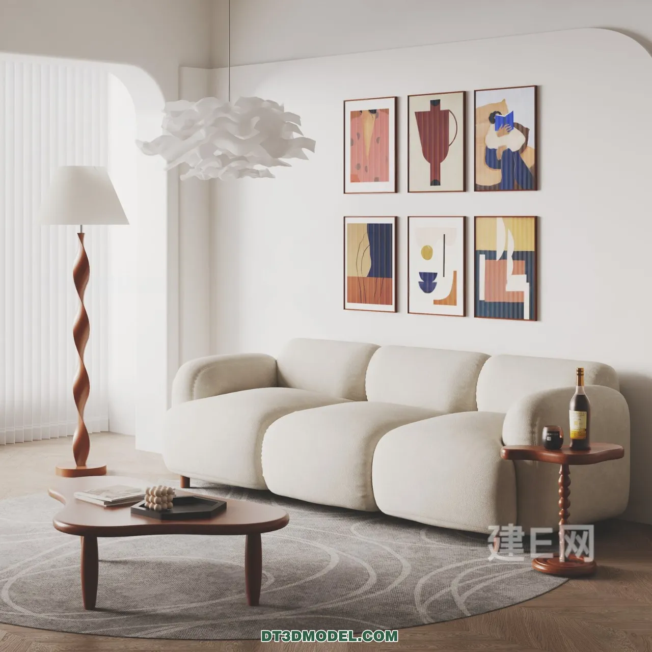 Sofa 3D Blocks - 3D Model of Modern Sofa - 093