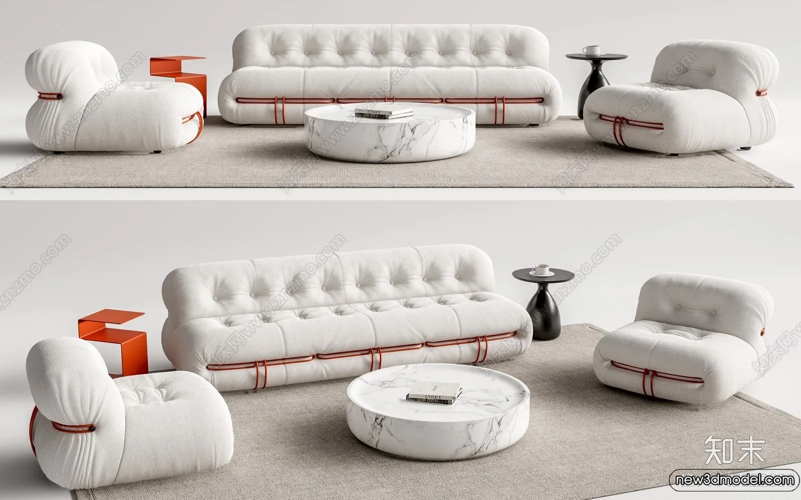 Sofa 3D Models - 3D Furniture for Living Room - 3D Interior - 003