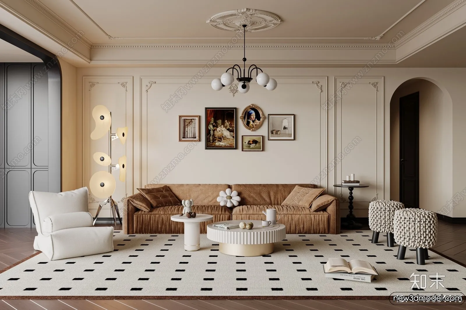 Sofa 3D Models - 3D Furniture for Living Room - 3D Interior - 006