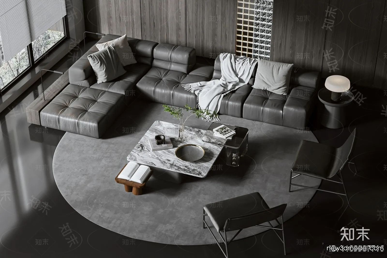 Sofa 3D Models - 3D Furniture for Living Room - 3D Interior - 010
