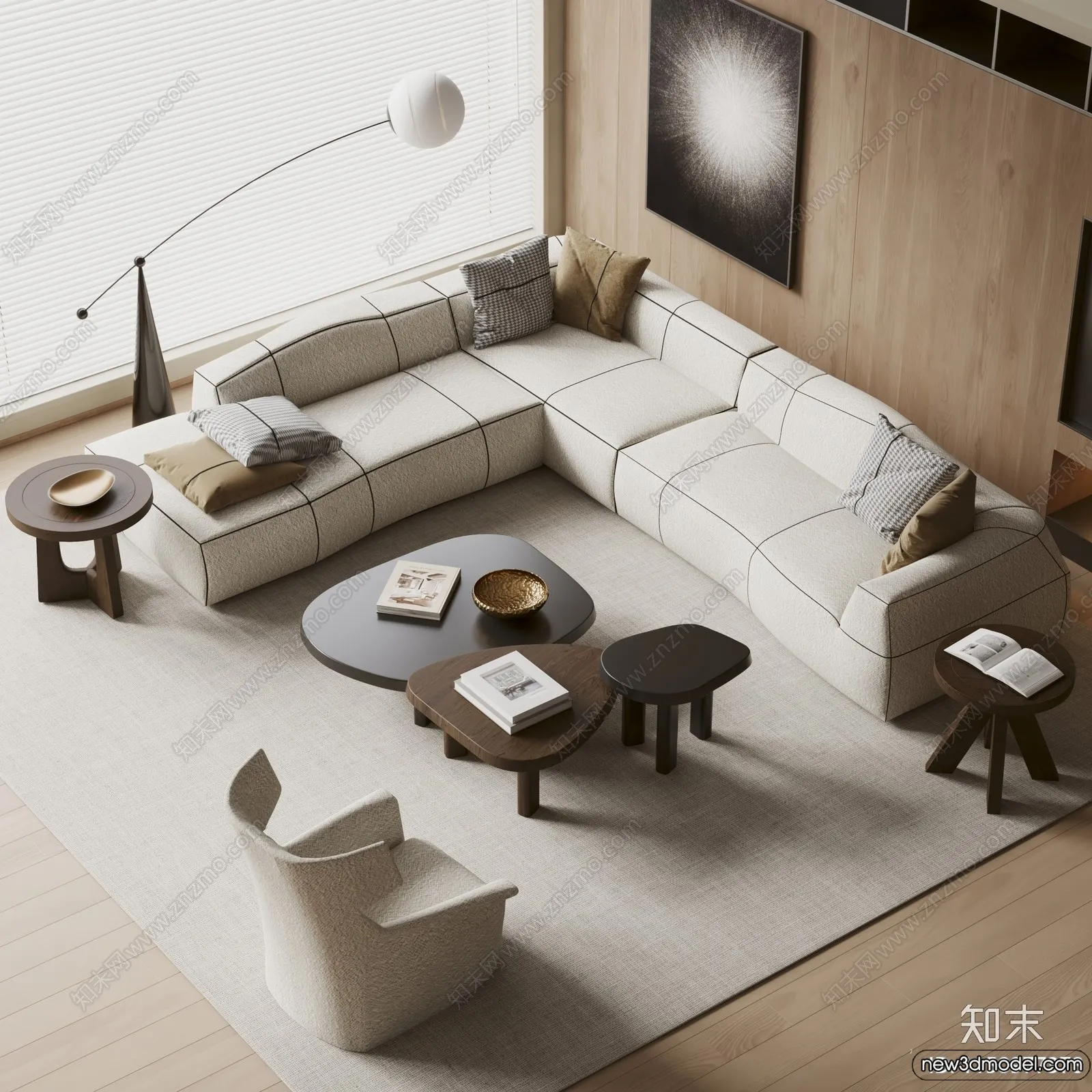 Sofa 3D Models - 3D Furniture for Living Room - 3D Interior - 011