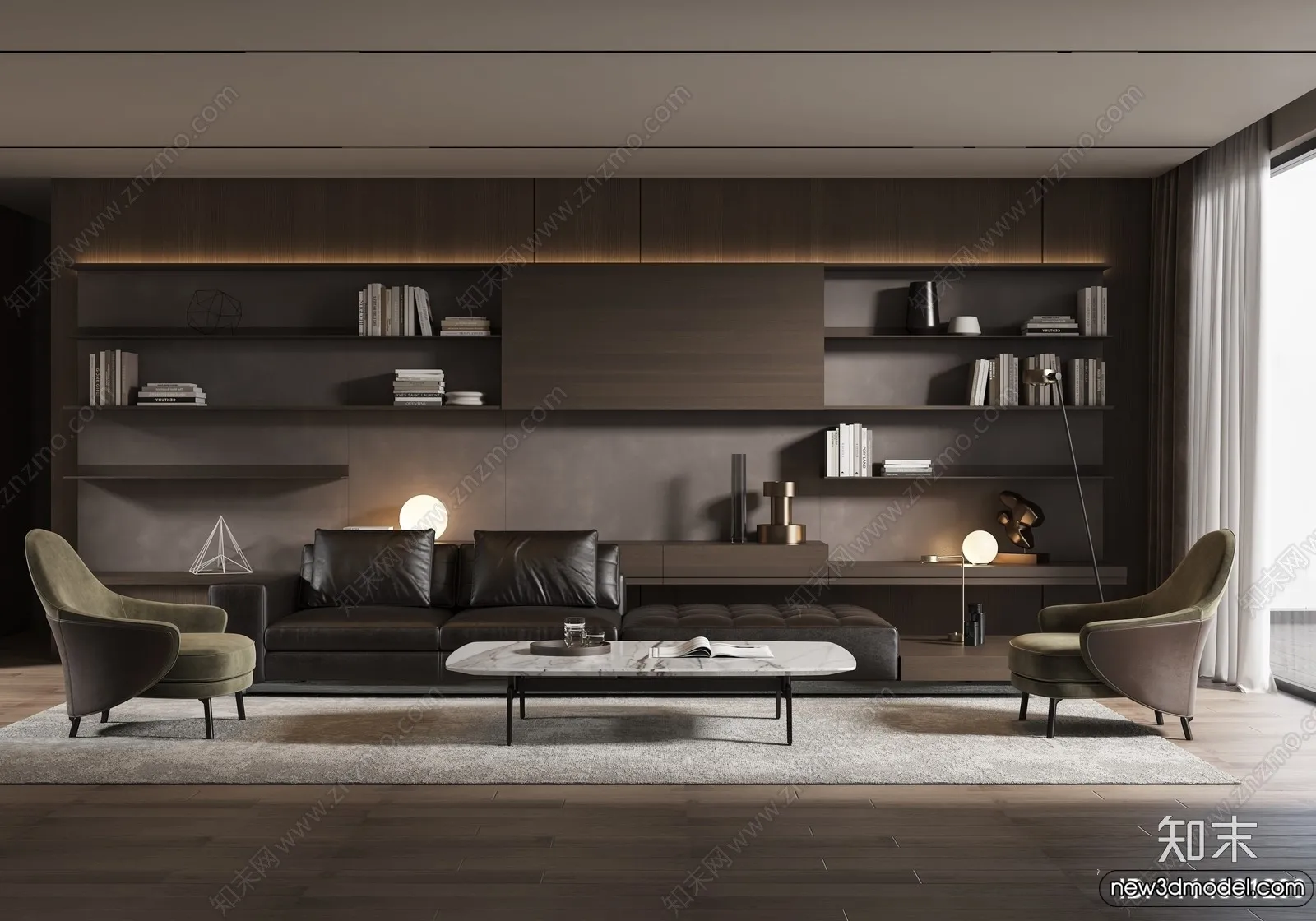 Sofa 3D Models - 3D Furniture for Living Room - 3D Interior - 013