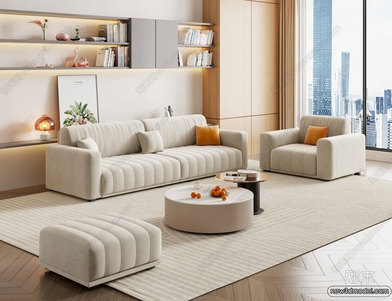 Sofa 3D Models - 3D Furniture for Living Room - 3D Interior - 014