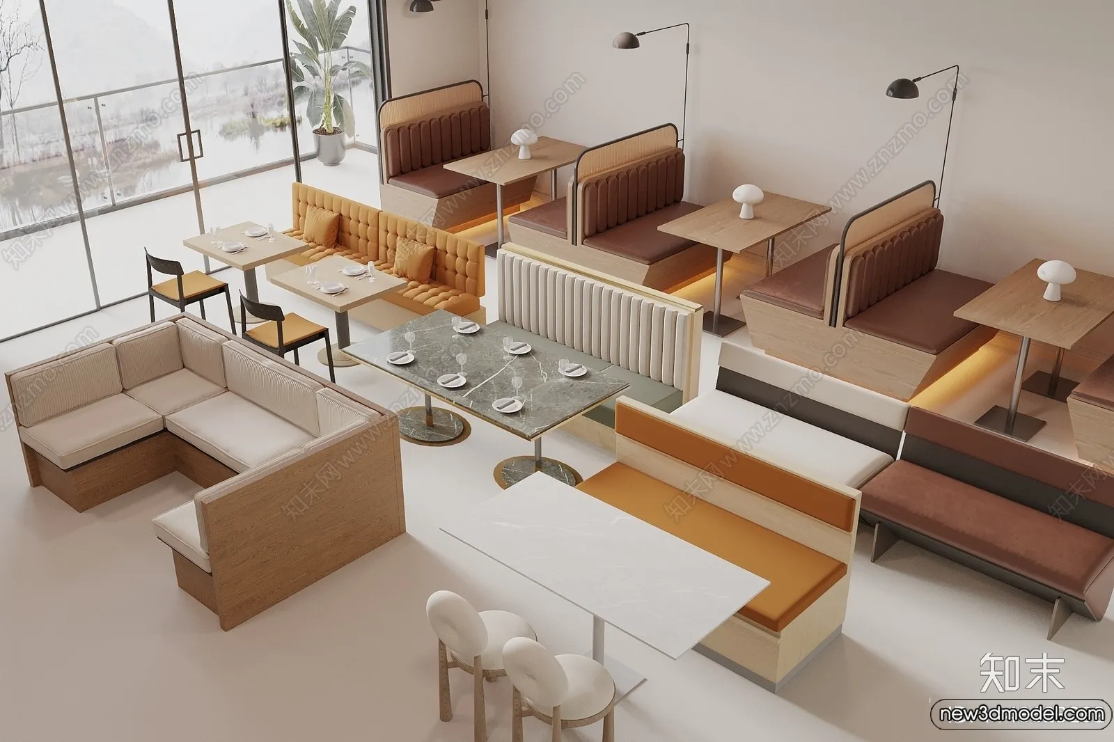 Sofa 3D Models - 3D Furniture for Living Room - 3D Interior - 028