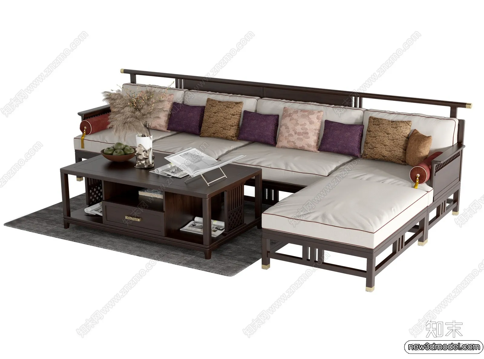 Sofa 3D Models - 3D Furniture for Living Room - 3D Interior - 041
