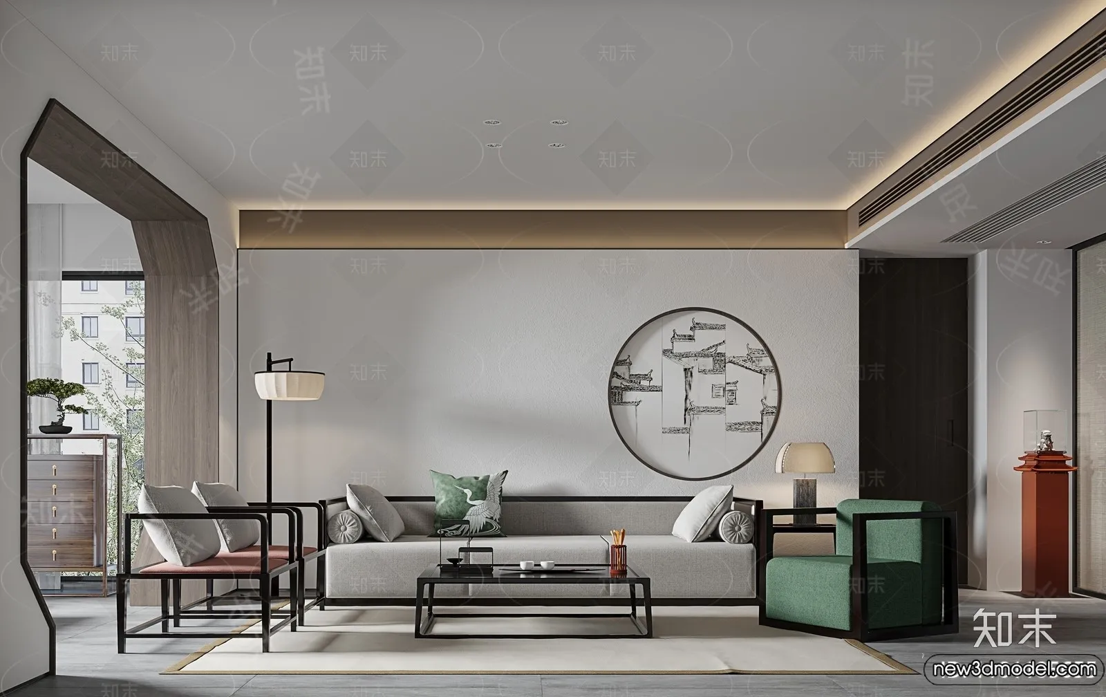 Sofa 3D Models - 3D Furniture for Living Room - 3D Interior - 048