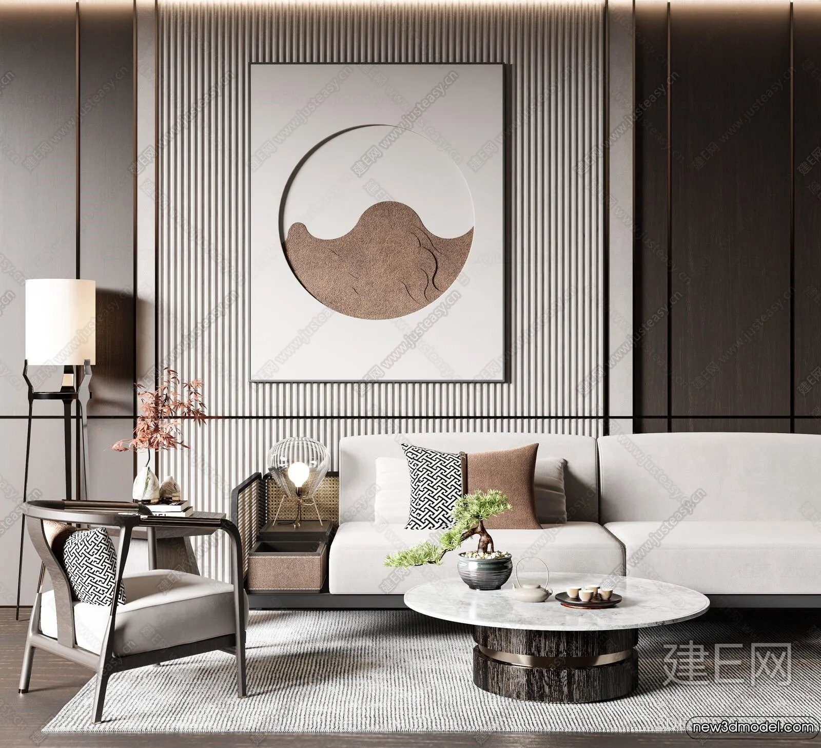 Sofa 3D Models - 3D Furniture for Living Room - 3D Interior - 063