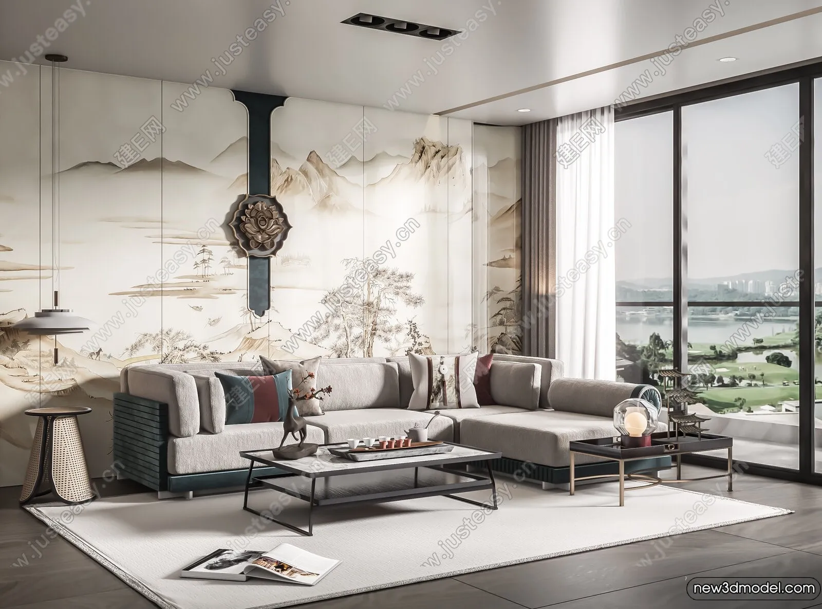 Sofa 3D Models - 3D Furniture for Living Room - 3D Interior - 065