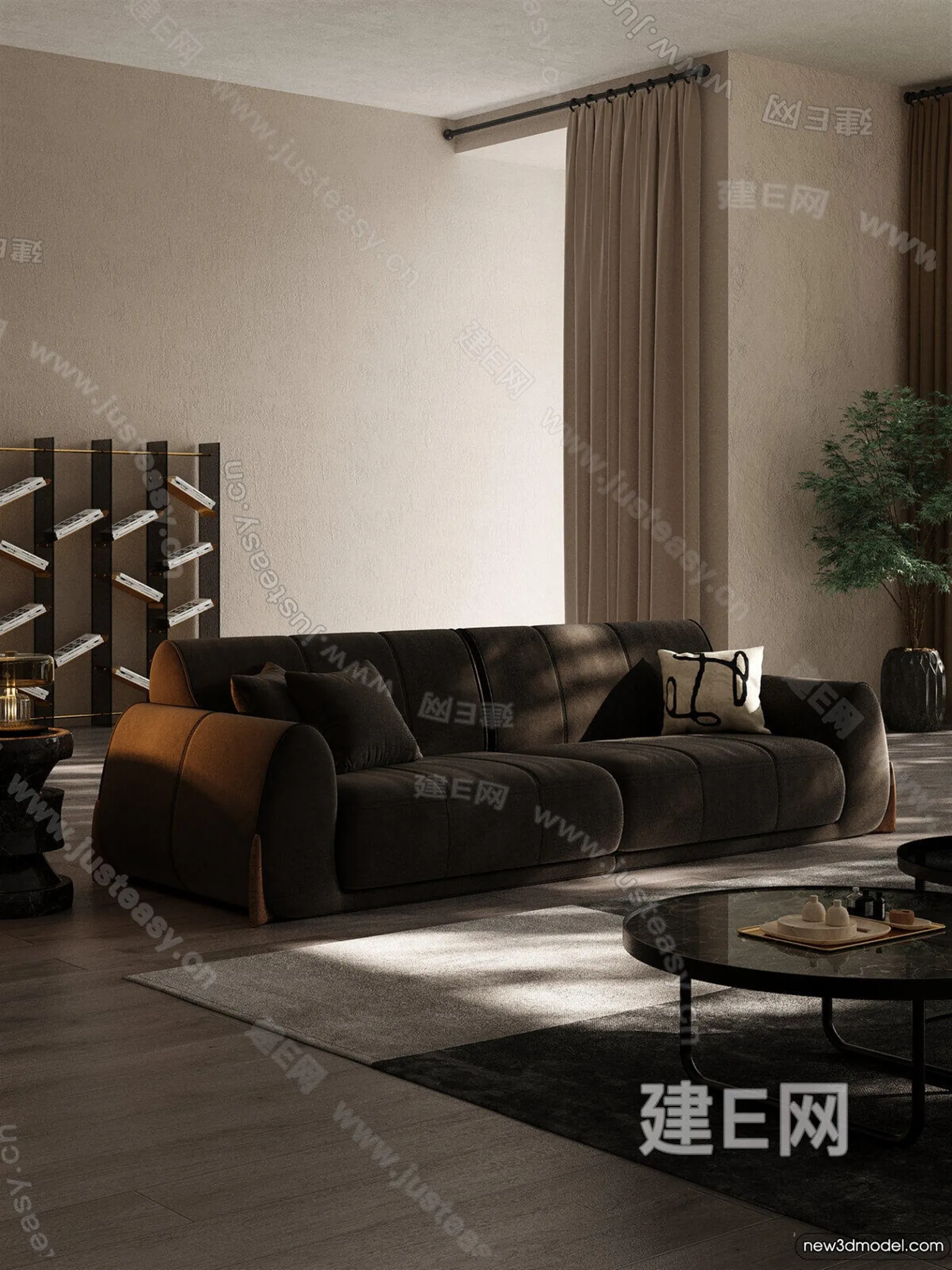 Sofa 3D Models - 3D Furniture for Living Room - 3D Interior - 080