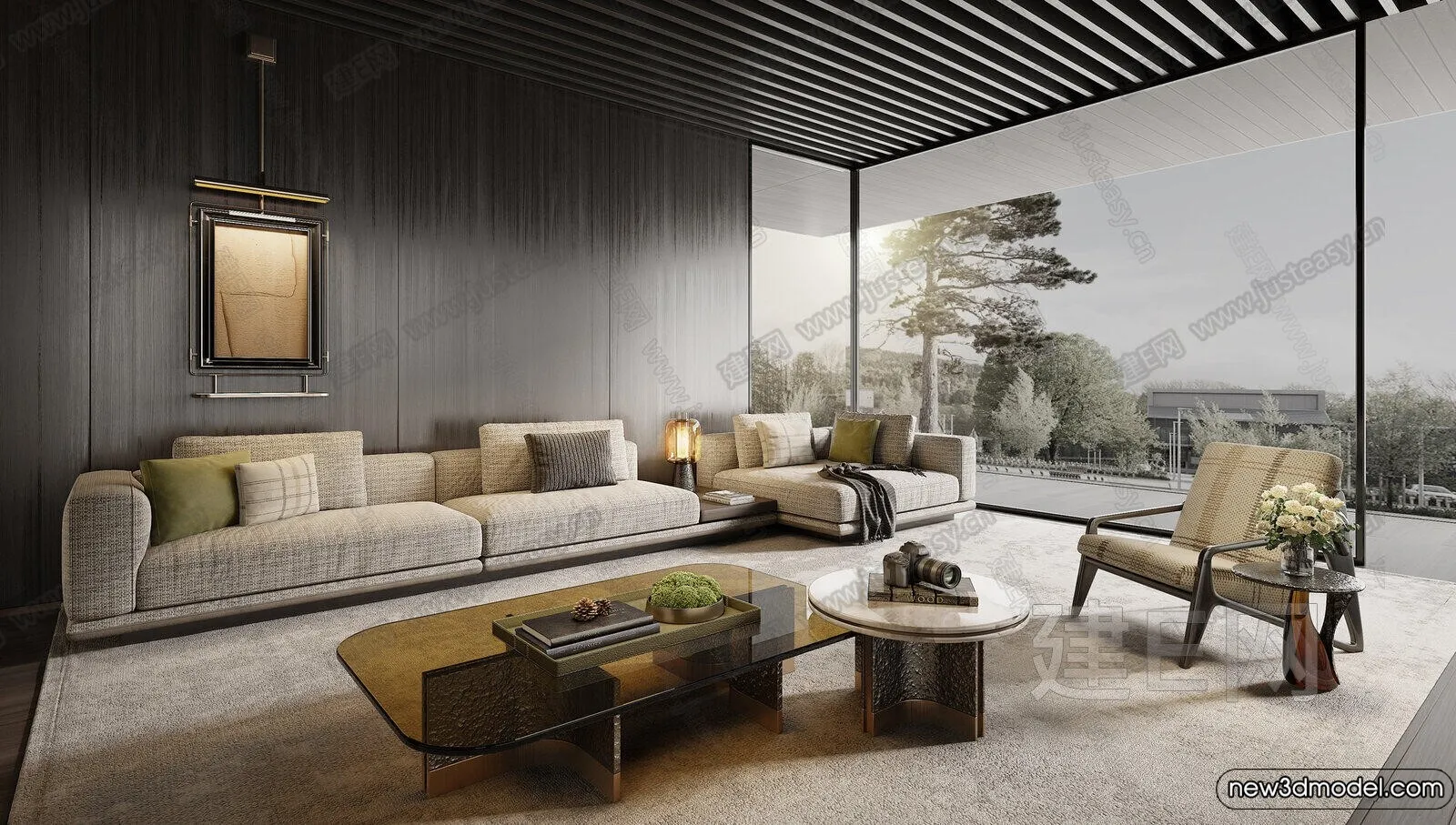 Sofa 3D Models - 3D Furniture for Living Room - 3D Interior - 090