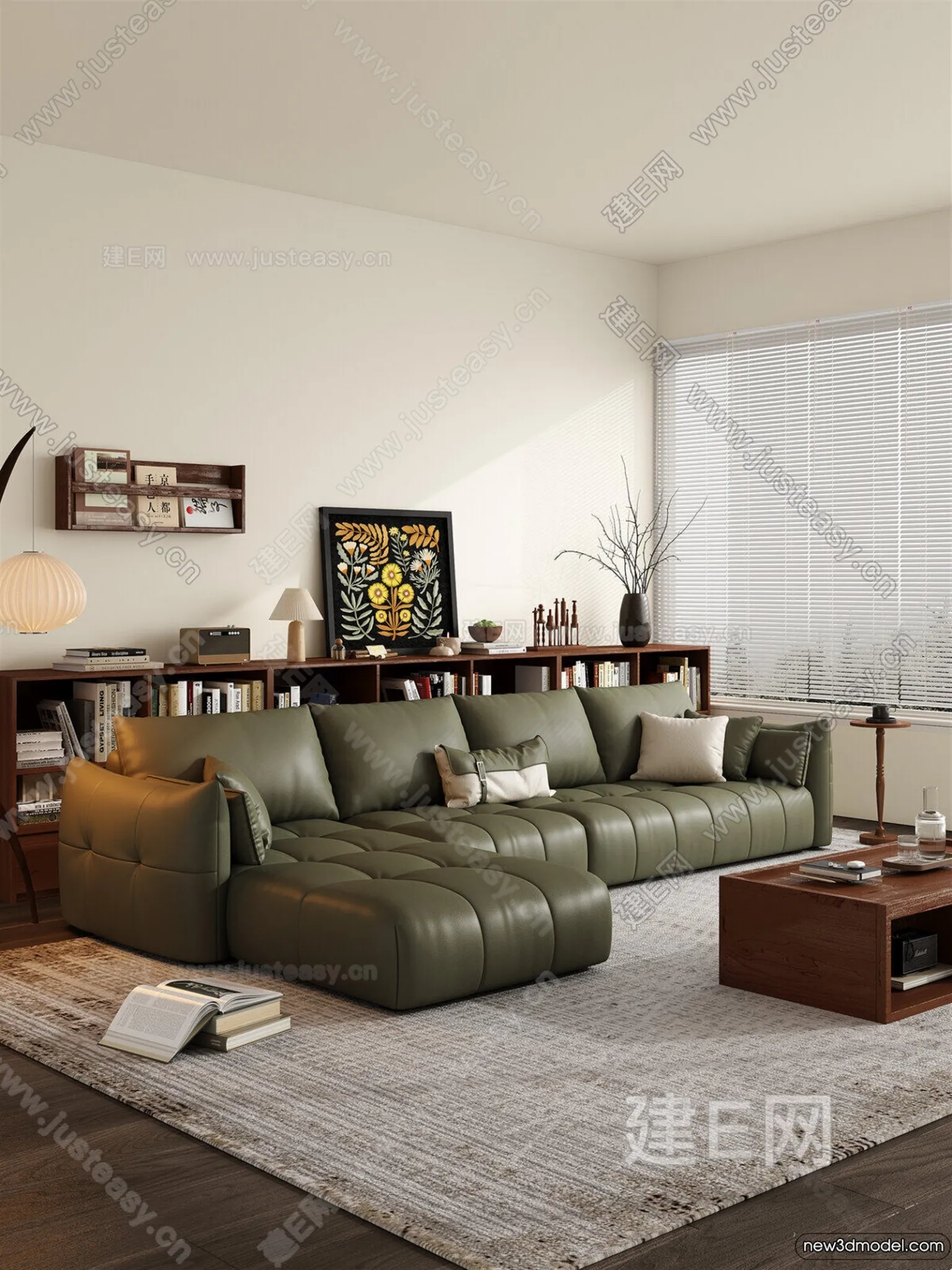 Sofa 3D Models - 3D Furniture for Living Room - 3D Interior - 091