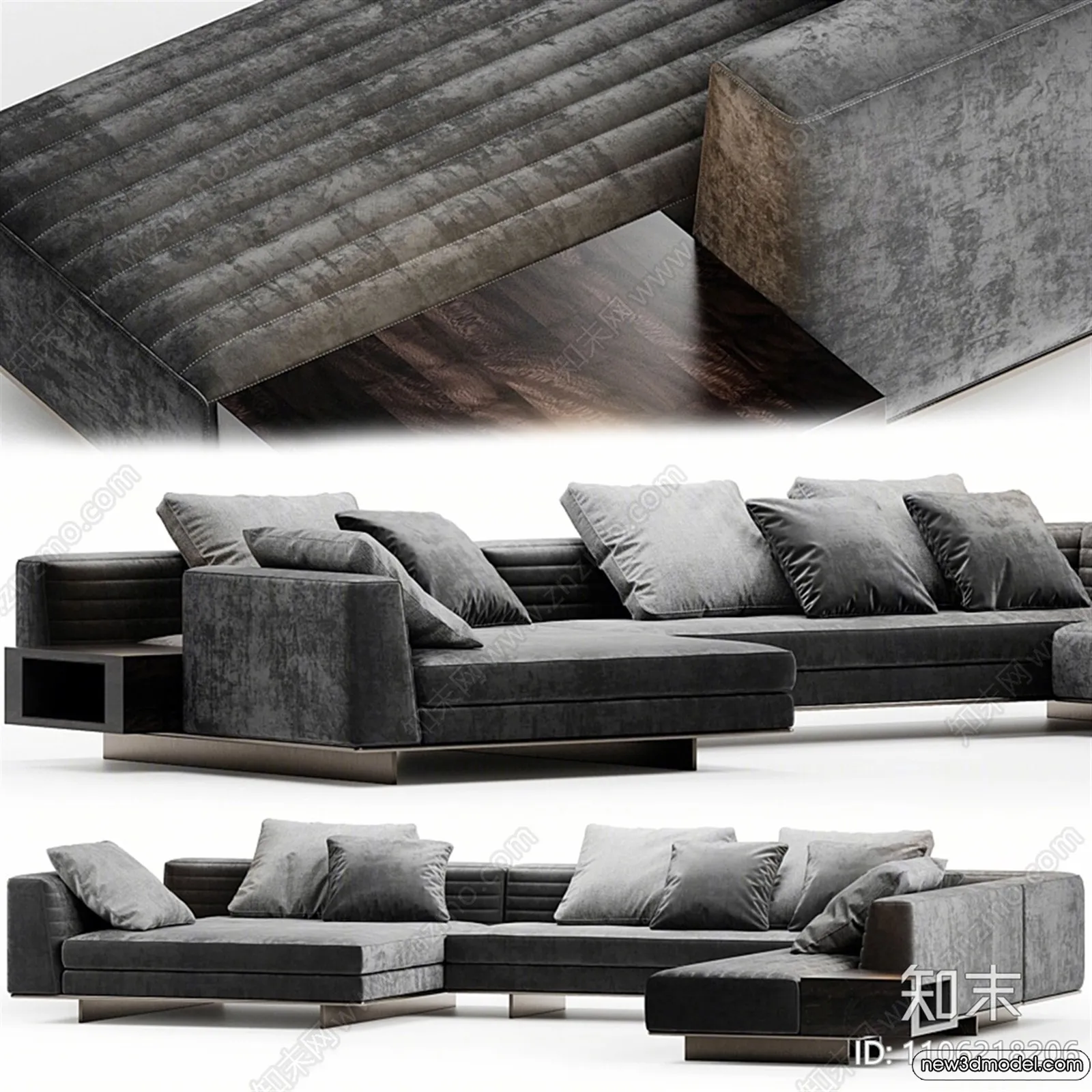 Sofa 3D Models - 3D Furniture for Living Room - 3D Interior - 095