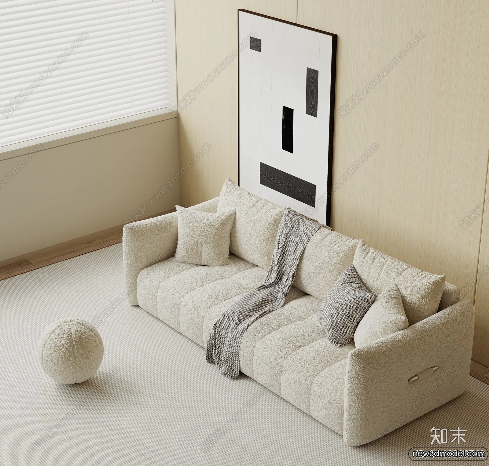 Sofa 3D Models - 3D Furniture for Living Room - 3D Interior - 097