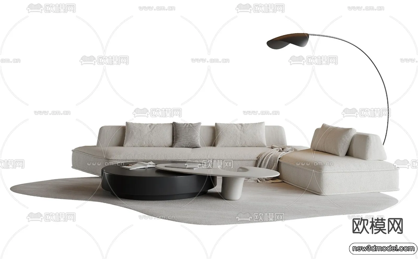 Sofa 3D Models - 3D Furniture for Living Room - 3D Interior - 099
