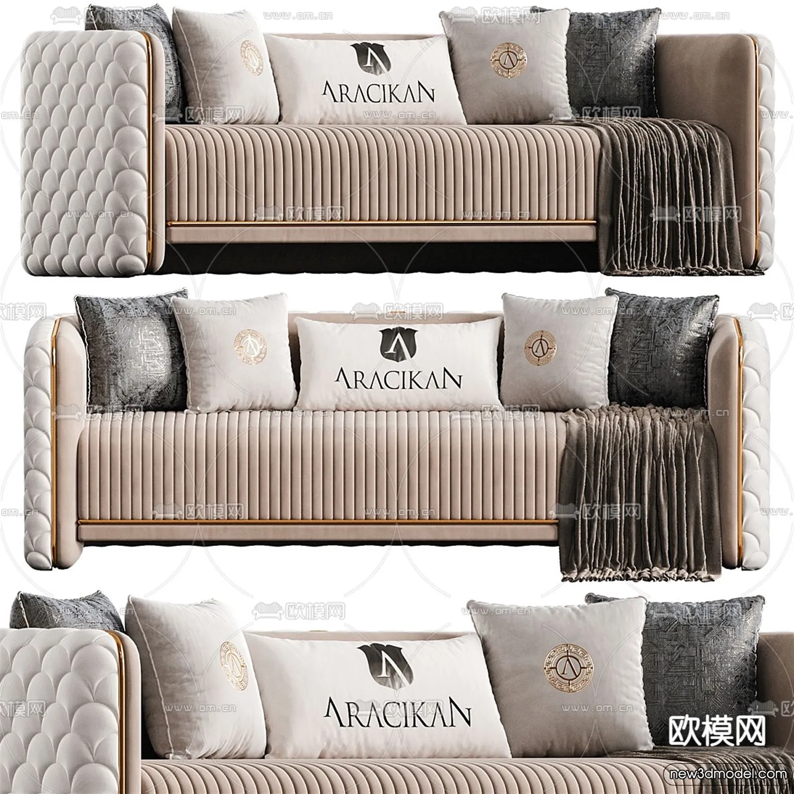 Sofa 3D Models - 3D Furniture for Living Room - 3D Interior - 105