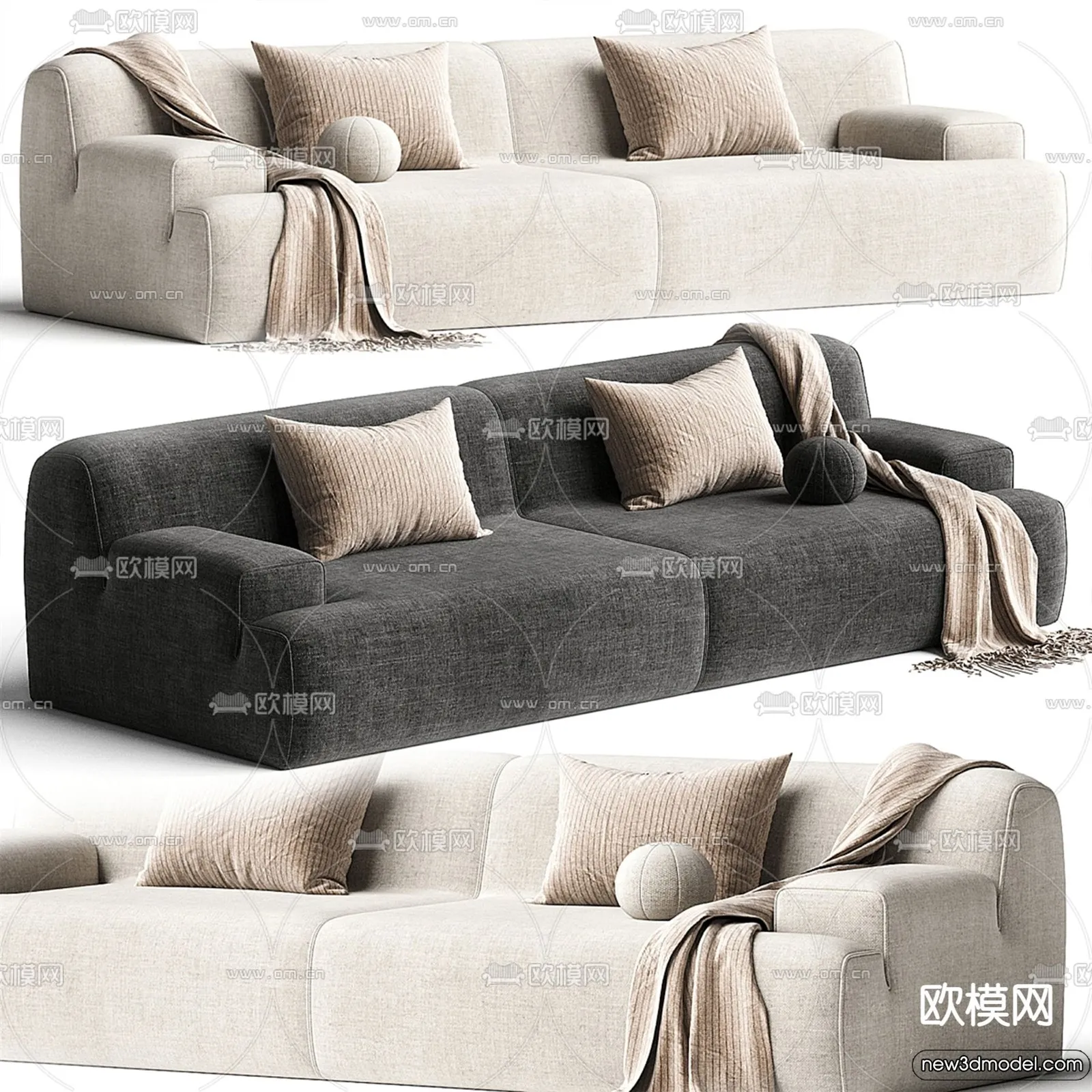 Sofa 3D Models - 3D Furniture for Living Room - 3D Interior - 108