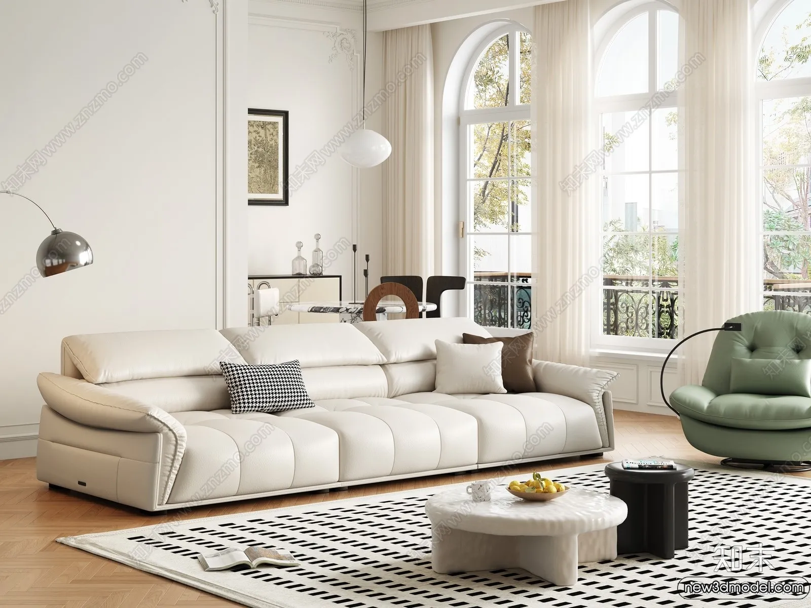 Sofa 3D Models - 3D Furniture for Living Room - 3D Interior - 111