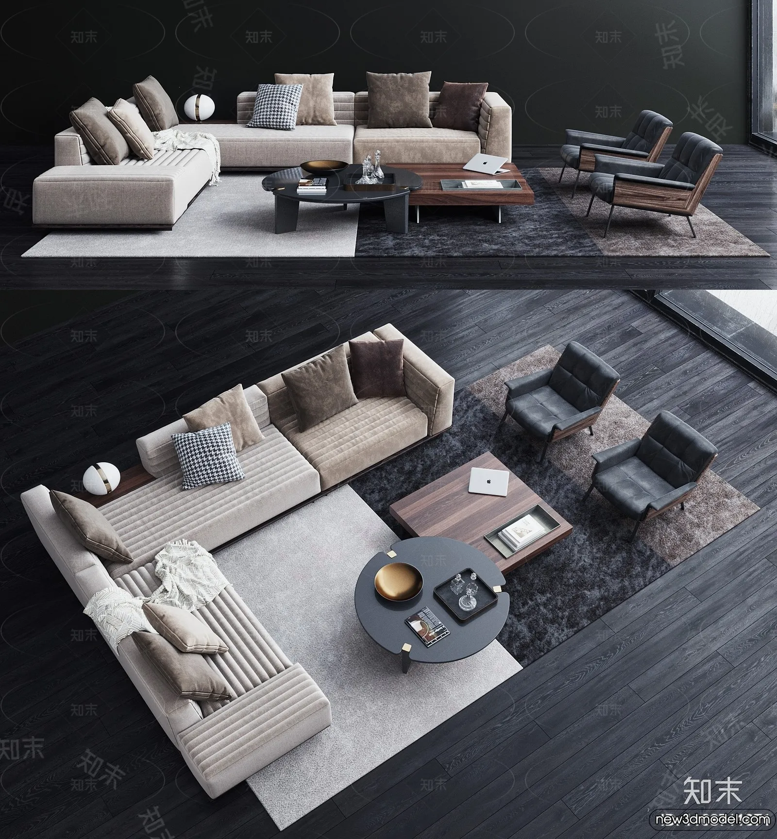 Sofa 3D Models - 3D Furniture for Living Room - 3D Interior - 112