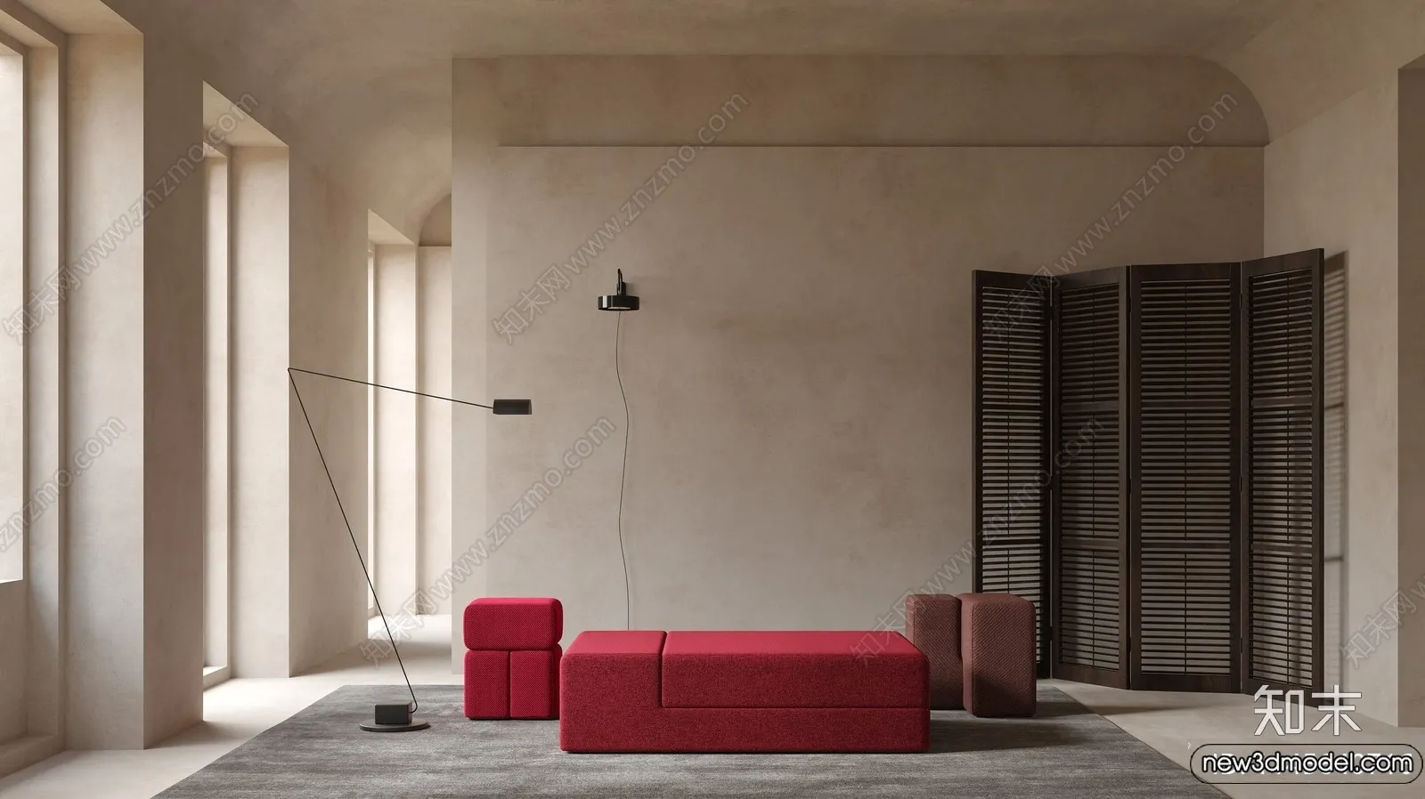 Sofa 3D Models - 3D Furniture for Living Room - 3D Interior - 115