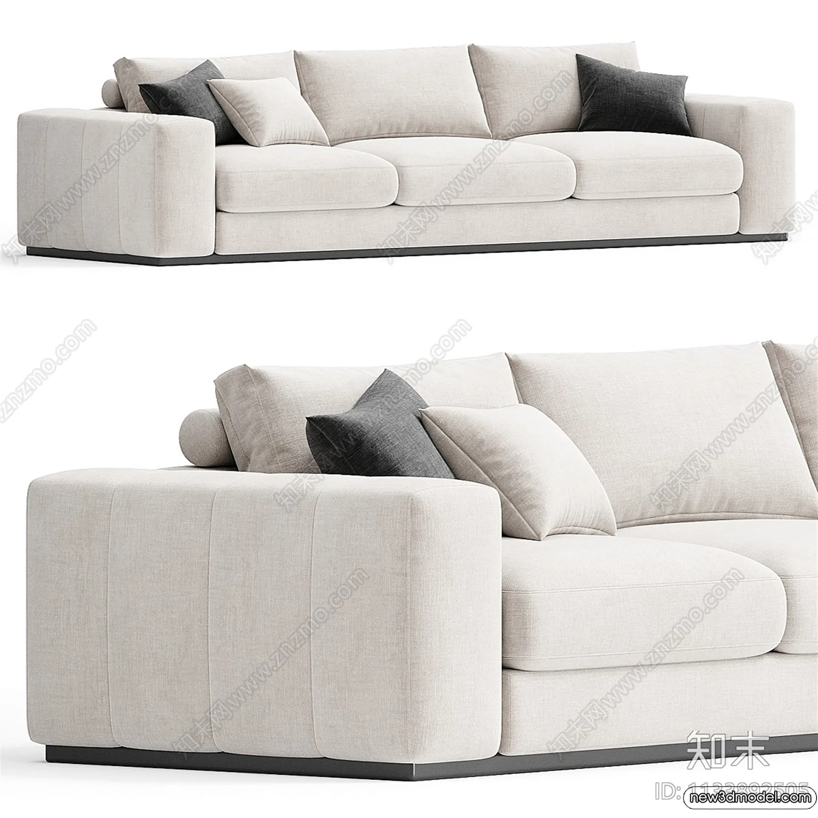 Sofa 3D Models - 3D Furniture for Living Room - 3D Interior - 117