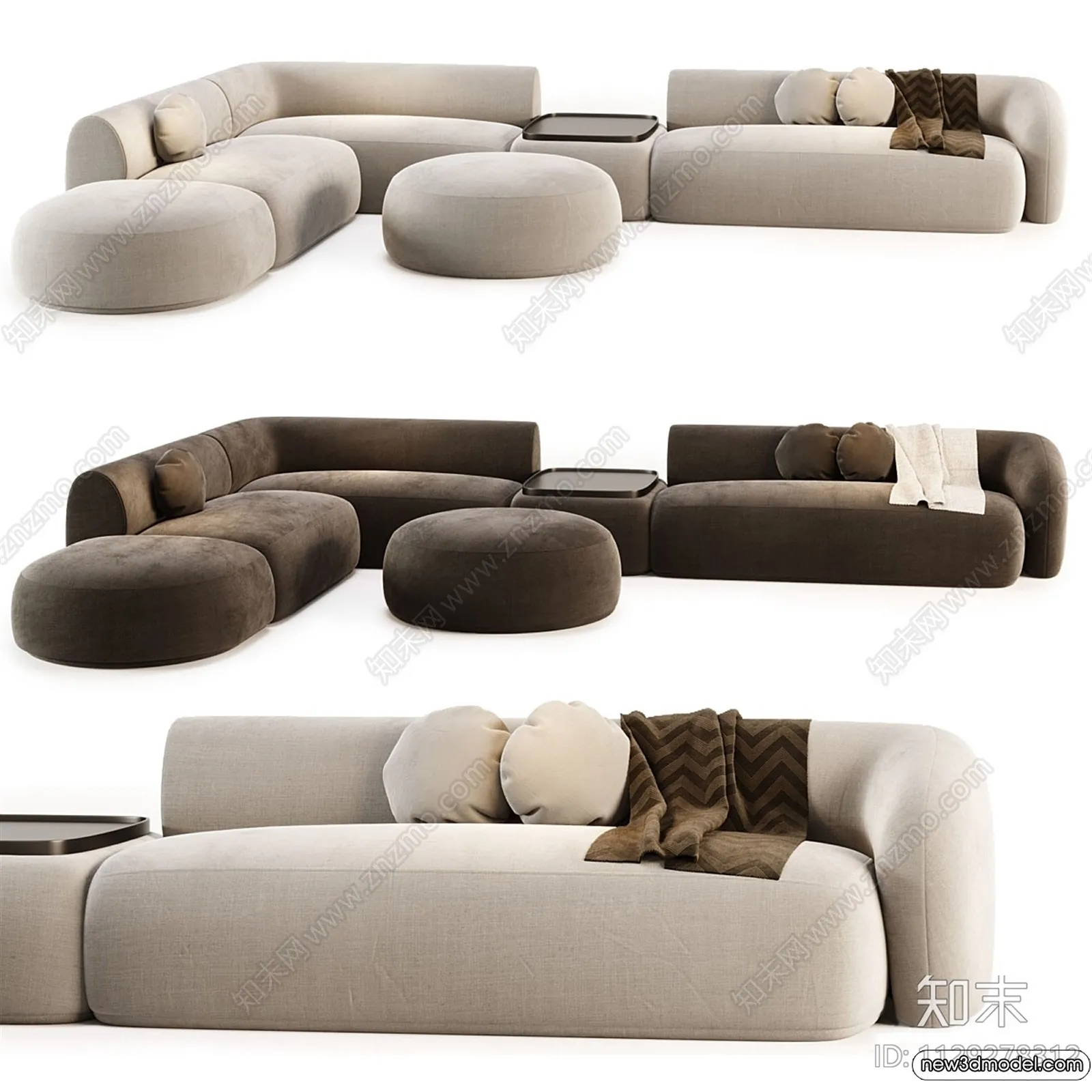 Sofa 3D Models - 3D Furniture for Living Room - 3D Interior - 118