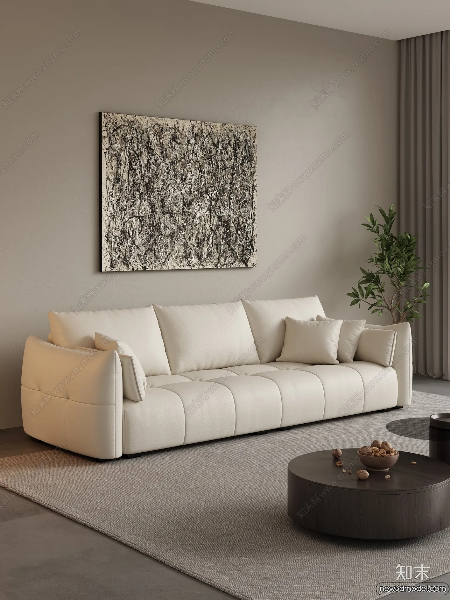 Sofa 3D Models - 3D Furniture for Living Room - 3D Interior - 119