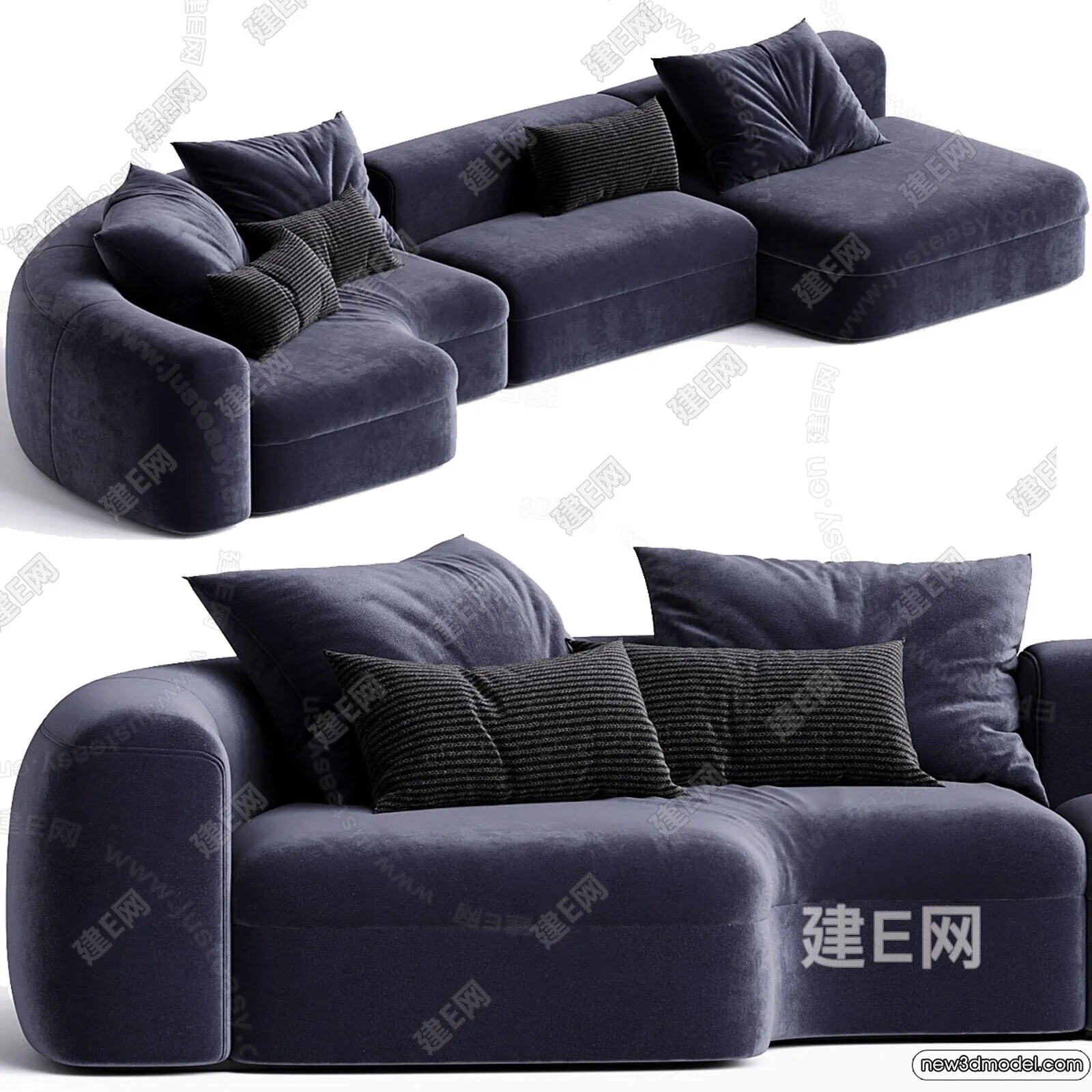 Sofa 3D Models - 3D Furniture for Living Room - 3D Interior - 121